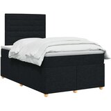  Boxspring krevet s madracem Crna 120 x 190 cm Tkanina - Crna 120 x 190 cm Dizajn linija | shoptok.hr