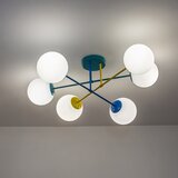  plafonski luster moon 6xE27/15W/230V tirkizna/žuta/plava | Eponuda.com