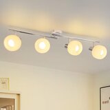 Nettlife Stropna svetilka E14 bela 4 žarnice notranja steklena vrtljiva vintage za hodnik hotelske sobe, (22116723) | Shoptok.si