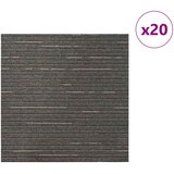  Tepih pločica Prugasta tamnosmeđa 50 x 50 cm 20 pcs | shoptok.hr