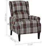  Masažni naslanjač rjavo blago, (20928773) | Shoptok.si
