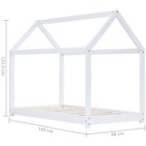  Za dječji krevet od masivne borovine bijeli 80 x 160 cm | shoptok.hr
