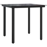  5-dijelni vrtni blagovaonski set crno-sivi od poliratana | shoptok.hr