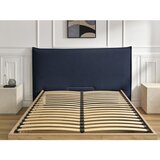 Bobochic Paris Modra oblazinjena oblazinjena/iz iverne plošče zakonska postelja s prostorom za shranjevanje z letvenim dnom 160x200 cm Charlie – | Shoptok.si