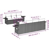 vidaXL 8-dijelni set vrtnih sofa od poliratana s jastucima crni | shoptok.hr