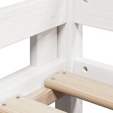  Visoki krevet s krovom bijeli 90 x 200 cm od masivne borovine | shoptok.hr