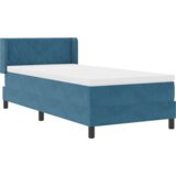 Box Spring Krevet s Madracem Tamnoplavi 100x200 cm Baršun | shoptok.hr