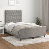 Maison Chic Posteljni okvir - Dvoposteljna postelja - Zakonska postelja brez vzmetnico siv 120x190 cm žamet-J13640, (21771248) | Shoptok.si