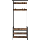  Vješalica za kapute s policom Dimljeni hrast 75 x 34 x 184 cm | shoptok.hr