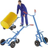 eurokraft pro voziček za jeklene sode, nosilnost 400 kg, s kolesi iz polne gume | Shoptok.si