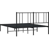  Metalni okvir za krevet s uzglavljem crni 120x200 cm | Eponuda.com