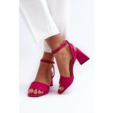 VINCEZA Women's High Heel Sandals in Fuchsia Eco-Suede Upttima | Shoptok.si
