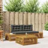  Zunanja garnitura za sedenje 3 Kos Naravna in antracitna, (5000270989) | Shoptok.si