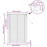  Venecijanska roleta Podesiva Crna 150 x 90 cm PVC - Crna 90 x 150 cm | shoptok.hr