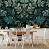 Foto tapeta - Dark Green Victorian Leaves: Botanical Carved Composition 250x175 Vodootporna | shoptok.hr