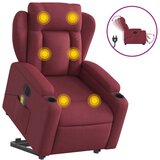 Maison Chic Električni masažni naslanjač - Relax naslanjač s funkcijo vstajanja vinsko rdeč, (22062165) | Shoptok.si
