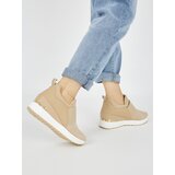 Shelvt Brown suede wedge sneakers | Shoptok.si