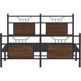  Okvir kreveta bez madraca smeđi hrast 137x190 cm izrađeno drvo | shoptok.hr