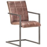 Furnova Nihajni jedilni stoli 4 kosi bledo rjavo pravo usnje, (21928854) | Shoptok.si