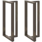  Noge barske mize T-oblike 2kosa naravno jeklo 60x35x(110-111)cm, (21828596) | Shoptok.si