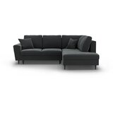 Cosmopolitan Design Tamno siva baršunasti sklopiva/s prostorom za odlaganje kutna garnitura (s desnim kutom/u obliku slova L) Kyoto – | shoptok.hr