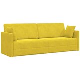  Fotelj na tleh 2-v-1 Rumena 213x144x60 cm Velvet | Shoptok.si