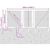 vidaXL zavarena žičana ograda s 13 šiljastih stupova 1.2 x 50 m Pocinčani čelik | shoptok.hr