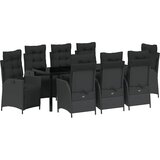  Vrtni set za objed 9 kom. Crna poliratan | shoptok.hr