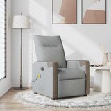 vidaXL Masažni naslonjač od tkanine svjetlosivi | shoptok.hr