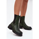 Boto Women Boots On Block Eco Leather Dark Green Kyra Cijene
