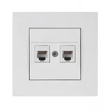 Utičnica telefonska dupla RJ12 bijela 260101