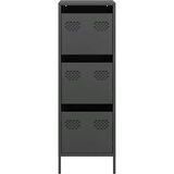  Visoka komoda crna 39x35x103,5 cm čelična | Eponuda.com