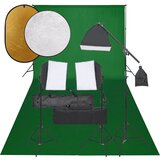 vidaXL komplet za foto studio z lučmi, ozadjem in odbojnikom | Shoptok.si