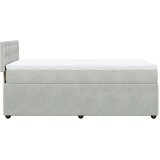  Box spring krevet s madracem svjetlosivi 90x190 cm baršunasti | shoptok.hr