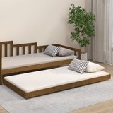vidaXL Posteljni okvir medeno rjav 80x200 cm trdna borovina Cene
