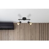 Globo 57917-2G - Reflektorsko svetlo MASON 2xGU10/25W/230V crna/zlatna | Eponuda.com