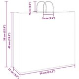  Papirnate vrečke 50 kosov z ročaji roza 54x15x49 cm, (5000160884) | Shoptok.si