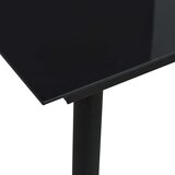  Vrtni blagovaonski stol crni 80 x 80 x 74 cm od čelika i stakla | shoptok.hr