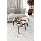 Hanah home stočić za dnevnu sobu lavia 3 - oak oak nesting table (3 pieces)