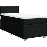  Krevet s oprugama i madracem crni 90x200 cm od tkanine | shoptok.hr