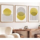 WALLXPERT huhu144 - 50 x 70 Multicolor Decorative Framed MDF Painting (3 Pieces) | ePonuda.com