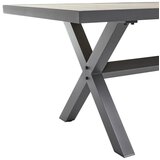 Bessagi Garden Vrtna Miza Fleur, Temno Siva, Barva Hrasta, 180x90 Cm | Shoptok.si
