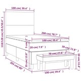  s oprugama i madracem tamnosmeđi 100 x 200 cm od tkanine | shoptok.hr