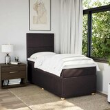  Krevet s oprugama i madracem tamnosmeđi 90 x 190 cm od tkanine | shoptok.hr