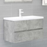 vidaXL Omarica za umivalnik betonsko siva 80x38,5x45 cm iverna plošča | Shoptok.si