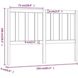  Uzglavlje za krevet boja meda 156 x 4 x 100 cm masivna borovina | shoptok.hr