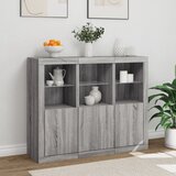  Komode s LED svjetlima 3 kom boja sivog hrasta | shoptok.hr