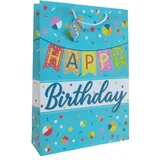 Ukrasna kesa Happy Birthday, Plava