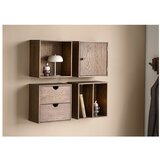 House Nordic Tamno smeđa polica s više razina od punog hrasta 30 cm Townsville – | shoptok.hr