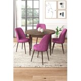 Hanah home Set Trpezarijski sto i 4 stolice, Ljubičasto-smeđa | Eponuda.ba